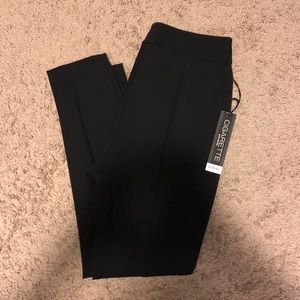 Black high rise pants